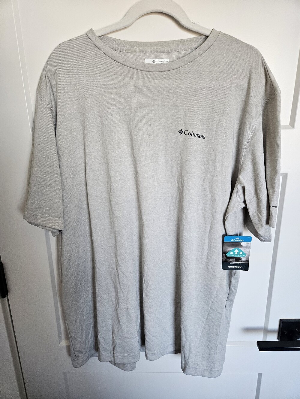 NWT Columbia Thistletown Park Crew XXL Gray Omni-Wick Tee